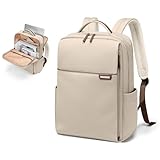 GOLF QUALITY Laptop Rucksack, Rucksack Handgepäck 16 Zoll, Rucksack Damen und Herren, Bussiness Rucksack Wasserdicht, Backpack Daypack für Schule, Fahrradfahren, Freizeit und Reise Aprikose