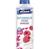 Milram Buttermilch Drink Himbeere Milch 0,4% Fett.750 Mililiter [Frischegarantie]