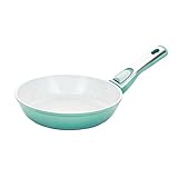 Genius Cerafit Revolution Pfanne 20 CM mit Keramik Antihaftbeschichtung, kleine Bratpfanne, abnehmbarer Griff, alle Herdarten Induktion Backofen Spülmaschinen geeignet, Türkis