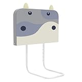 YRHome Bettschutzgitter Bettgitter, 50cm 5-Loch Höhenverstellbar,Rausfallschutz,Absturzsicheres,Weiche Bettgitter mit Abnehmbarem und Waschbarem Reißverschluss-Graues Kuhdesign