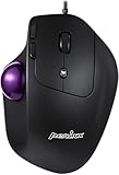 Perixx PERIMICE-520 Kabelgebundener Ergonomische Trackball Maus, Anpassbarer Winkel, 2 DPI Level, Schwarz