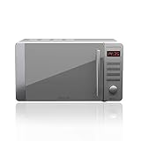 Cecotec Mikrowelle Pro Clean 5020 Mirror. 700 W, 20 L Polierte, 3 D Wave, Ready 2 Clean, LCD, 60 Min Garzeit Timer, 8 Programme, Edelstahl In Silber