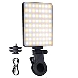 Tragbares Handylicht: USB, wiederaufladbar, Selfie-LED, Videostream-Beleuchtung, einstellbare Helligkeit für Make-up-Tutorials, Nachtanrufe beim Fotografieren