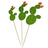 Set Baumkuchen, niedlicher Kaktusaufsatz für DIY Geburtstag FDecoration Filz Pflanze Home Stick Pick Cupcake