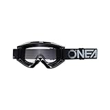 O'NEAL Motocross Brille Fahrradbrille Herren Damen B-Zero Goggle I MX MTB DH FR I Motorradbrille 100% UV-Schutz I Schlag & kratzfestes Glas I Schwarz I Größe One Size