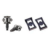 Shimano Pedal EPDM520L, Schwarz & 2096021100 Pedalaufsatz, schwarz, 10cm x 5cm x 2cm