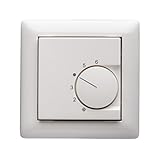 Halmburger Raumthermostat RTR-5510(rg) inkl. GIRA Standard 55 1-fach Rahmen 021103 in reinweiß mit Abdeckung 55x55mm