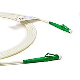 EMSECKO LC/APC auf LC/APC LWL Glasfaserkabel, 10M OS2 Simplex 3.0mm Stecker, 9/125μm Patchkabel LSZH 8°, FTTH Lichtwellenleiter, Weiß