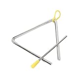 Triangel Musikinstrument, Triangel Percussion, Dreieck Instrument, Musikalisches Dreiecksinstrument mit Schlägel, Triangle Percussion Instrument Spielzeug Musikalisches Lehrmittel für Kinder, 5 Zoll