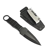 GUTERTOP Messer Outdoor, 16 cm Edc Messer, Tragbar Edelstahl Gürtelmesser mit Scheide für Outdoor Survival Selbstverteidigung
