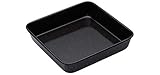 MasterClass Quadratische Backform, kratzfestes und induktionssicheres Backblech aus Stahl mit Emaille-Beschichtung, 23 cm (9 Zoll), schwarz