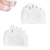 Hyggear Silikon Zehen Separatoren für Frauen und Männer, Atmungsaktive und Weiche Zehen Spreizer, 2025 Neu Zehenkorrektor für Überlappende Zehen und Hallux Valgus (Weiß 2 Stück)