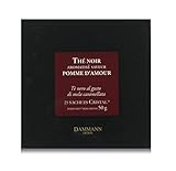 Pomme d'Amour Schwarzer Tee, Apfelgeschmack, Box mit 25 Cristal® Teebeuteln, Dammann Frères