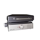 XMJR Tisch-Grillplatte, 45,7 cm, tragbarer Propangasgrill mit Abdeckung für Outdoor, Hinterhof, Camping, Kochen, kleiner Gasgrill, Propan für Familie und Freunde, Dinner-Party, antihaftbeschichtete