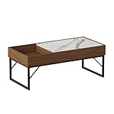 Vicco Couchtisch Lunero, Nussbaum, 105 x 50 cm