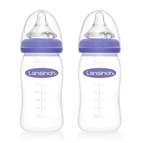 Lansinoh Babyflasche mit NaturalWave Sauger Gr. M, 2 x 240 ml, Doppelpack