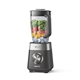 Philips 5000-Serie Standmixer - 1000 W. 2L maximales Fassungsvermögen. ProBlend Plus-Technologie. Spülmaschinengeeignete Teile. Schwarz (HR3020/20)