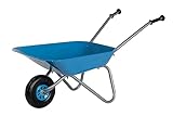 Rolly Toys Kinderschubkarre (Farbe blau/silber, Gartenschubkarre, Metallschubkarre, Spielzeug für Kinder ab 2,5 Jahren, belastbar bis 25 kg, Gartenwerkzeug hellblau für Kinder) 271764