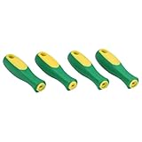 Bebykilemi 4 Stück Gummifeilengriff-Set, rundes rechteckiges Loch, ergonomischer Griff, für Metall, Holz, Kettensägenfeilen, Werkzeuge, Werkstattausrüstung (15,2 cm rechteckiges Loch)