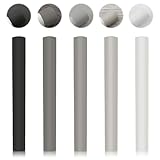 5 Stück Laminat Reparaturset, Holzwachs Reparatur WachsstäBchen, Weiß Grau Schwarz Parkett Reparaturset, Holz Reparaturset Set FüR Kratzer Und LöCher, MöBel Laminat Boden