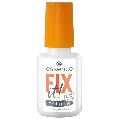 essence fix it! nail glue, Nail Art, Nageldesign, transparent, für weiche Nägel, für brüchige Nägel, reparierend, ohne Aceton, vegan, ohne Konservierungsstoffe (8g)