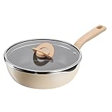 Tefal One Pick Pot G1678704 tiefe Pfanne, 24 cm, für 3 Personen, Induktion, vielseitig, Deckel, strapazierfähige Antihaftbeschichtung, Thermo-Signal-Technologie, Vanille