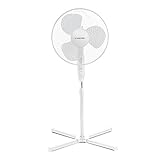 TROTEC Standventilator TVE 15 S – 40 Watt, oszillierend 80°, 3 Stufen, Ø 40 cm, höhenverstellbar, leise, weiß