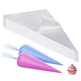 CRESZZLE 100 Stück Spritzbeutel Einweg, 31×21cm Einweg Spritzbeutel groß, Profi Piping Bag zum Dekorieren von Gebäck, Torten und Keksen, Ideal für Hausbacken.