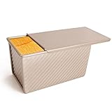 Brotbackform mit Deckel Kastenform Toastbrot Backform Rechteckig Brotbackformen Brot Form Brotformen zum Backen Kastenbackform Backformen Brotform Brotkästen Antihaft Kastenkuchenform 21x12x11,5cm