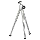 Cullmann ALPHA 15 Ministativ mit Kugelkopf silber, Gewicht 87g, Tragkraft 500g