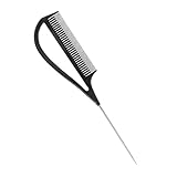 LIFKOME Frisur Kamm Mit Metallschwanz Kunststoff Abschiedskamm Für Salon Friseurstyling Abschiedskämpfer Kämmer Multi Funktionaler Friseurwerkzeug