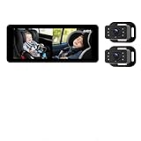 Rimoody 6.86 IPS Bildschirm 2 Kameras Kopfstütze Baby Kamera HD 720P mit Nachtsicht für Baby Weitwinkelobjektiv IPS Bildschirm