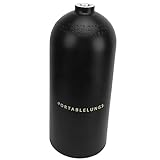Kleiner Sauerstofftank, 3 L Tauchtank, Anti-Oxidation, Luftfahrt-Aluminium, Unterwasseratmung, Tragbare Tauchausrüstung, Hochdruck-Gasspeicher für die Wasserrettung (Black)