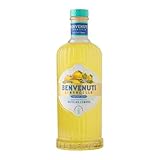 Limoncello Benvenuti 70 cl - Likör aus Schalen sizilianischer Zitronen, Natürliches Rezept, ohne Farbstoffe und künstliche Aromen. 28% vol.