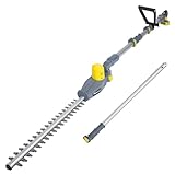 FANZTOOL Akku Teleskop Heckenschere 20V, 450 mm Schnittbreite, 14 mm Zahnabstand, Ausziehbar bis zu 2,50 m, Inkl. 2,0 Ah Akku und Ladegerät
