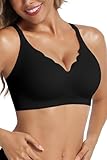 Vtelor Bügelloser BH Damen Ohne Bügel Nahtloser Push up BH Große Brüste Starker Halt Seamless BHS Soft Bra Bequemer Bustier Gepolstert Bralette