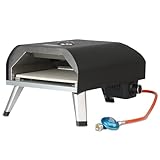 BBQ-Toro Gas Pizzaofen mit Thermometer, mobiler Pizza Ofen | 4 kW, mit Pizzastein | Gasofen, Outdoor Pizzaofen, Gasgrill Camping, Pizzaofen Gas Outdoor