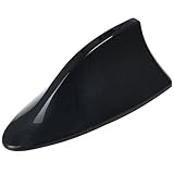 Shark Haiflosse Autoantenne,Universal Auto Shark Antenne,Radio Dachantenne,Universal Auto Antenne Autoradio Verstärker Kurz Autoantenne Höhe,AM FM Radio Dachantenne,Schwarz