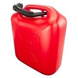 Trevendo Kraftstoffkanister für Benzin und Diesel, Benzinkanister, Reservekanister, Deckel mit Dichtring, Flexibler Ausgießer, AdBlue-beständig, rot (20 Liter)