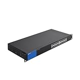 Linksys LGS124-EU 24-Port Unmanaged Gigabit-Netzwerk-Switch – Ethernet-Switch/Hub mit Metallgehäuse, Splitter – Platzierung an der Wand oder auf dem Schreibtisch im Büro oder zu Hause, Plug-and-Play