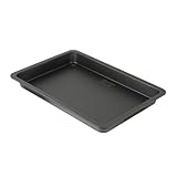 Zenker Pflaumenkuchenblech, Backblech mit Antihaftbeschichtung, Backform für Blechkuchen (Kuchenform: ca. 420x290x40 mm), Menge: 1 Stück, Schwarz / Metallic