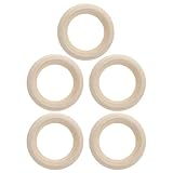 Baby-Beißring aus Holz, organisch, sicher und ungiftig, Holz-Beißring für Babys, glatte Textur, unbehandelte Holzkreise, ideal zur Zahnungshilfe und zum Selbermachen von (40mm)