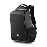 BoostBag Shadow Anti Theft Backpack - Boostboxx Anti Diebstahl Rucksack mit Fächern für Reisepass, Kreditkarte mit RFID Schutz, 15,6' Laptop/Notebook, Ipad, Tablet, Handy usw. mit TSA Schloss und USB