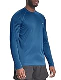 Langarmshirt Herren UV T-Shirt UPF 50+ Sport Sonnenschutz Für Outdoor Surfen Laufen Angeln Wandern Gym