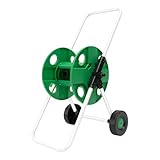 Schlauchwagen, Kapazität 50m Gartenschlauchwagen mit 5 Rohre Fahrbare Schlauchtrommel für Kommerzielle Gärten, Rasenflächen, Terrassen und Bauernhöfe 27×38.5×87cm
