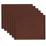 Bulevisiter Silikon-Backmatte, Backmatte für gerollten Obsttrockner, Trockner-Matten, wiederverwendbar, antihaftbeschichtet, 31 x 26 cm, 6 Stück (braun)