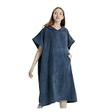 Schnell trocknender Handtuch-Poncho – Mikrofaser-Strandmantel für Erwachsene, Wickelponcho zum Schwimmen und Trainieren