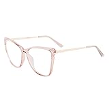 ZHUYIQZ Mode Cat-Eye Anti Blau Licht Lesebrille Anti Glare Computer Leser Anti Augenermüdung Flache Licht Spiegel(C5,2.00)