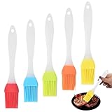 5 Stück Silikon Backpinsel - Backen Silikonpinsel, Küche Pastry Brush, Backpinsel Silikon, Backpinsel Klein,Basting Gebäckbürste, BBQ Pinsel, ideal zum Backen, Verteilen von Öl, Sauce, Grill, Gebäck