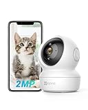 EZVIZ 1080P WLAN IP Kamera, schwenkbare Überwachungskamera Innen mit Zwei-Wege-Audio, Bewegungsverfolgung, IR Nachtsicht für Haustier, Hunde, Babyphone kompatibel mit Alexa, C6N